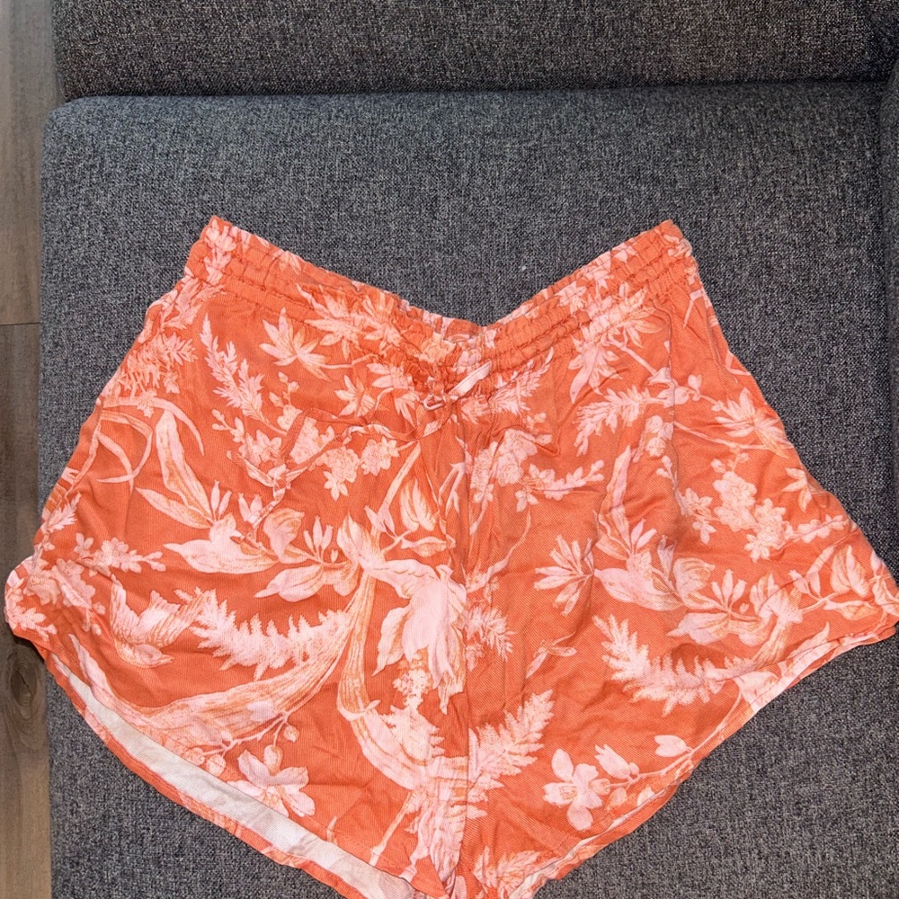 H&M Orange and White Athletic Shorts Vibrant Design